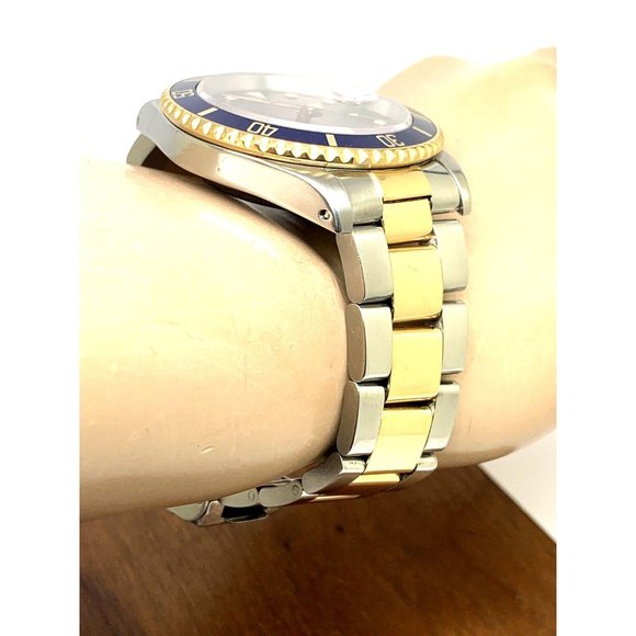 Rolex Men's Watch 16613 Submariner Automatic Blue Dial Two Tone 18k Gold Steel - Picture 11 of 13